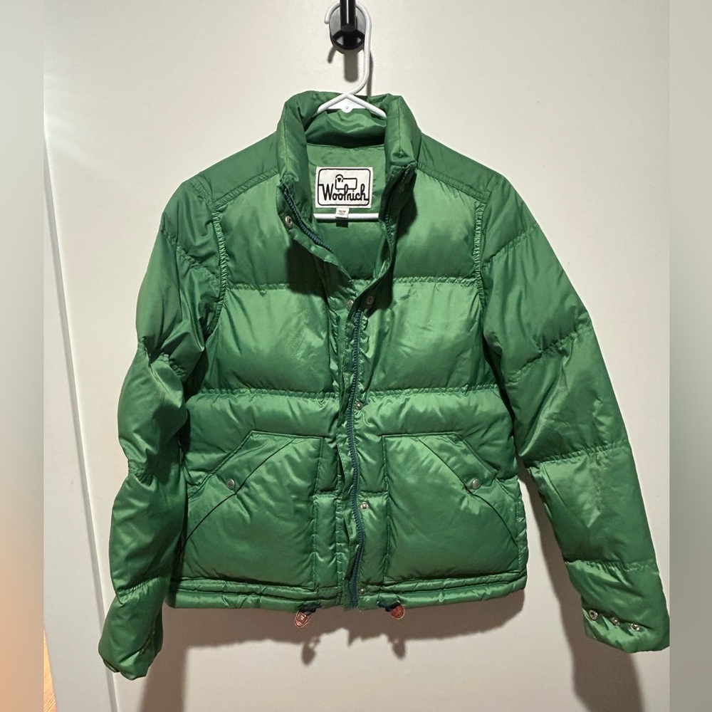 Woolrich Women’s Vintage Emerald Puffer Coat